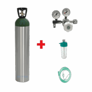 Cilindro de Oxígeno M122 ( 3455L)+ Kit (Regulador Wester USA, Vaso Humidificador y Canula )