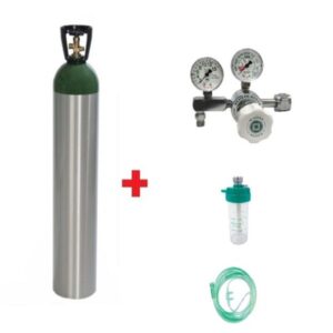 Cilindro de Oxígeno M150 ( 4248L)+ Kit (Regulador Wester USA, Vaso Humidificador y Canula )