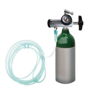 Cilindro de Oxígeno M150 ( 4248L)+ Kit (Regulador Flujometo , Vaso Humidificador y Canula )