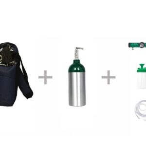Cilindro de Oxígeno M4 (113 L)+ Kit (Regulador Diss, Mochila, Vaso Humidificador y Canula )