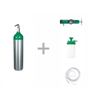 Cilindro de Oxígeno M6 (164 L)+ Kit (Regulador Diss, Vaso Humidificador y Canula )