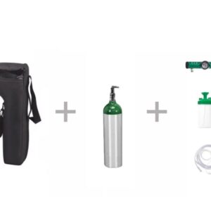 Cilindro de Oxígeno MD (425 L)+ Kit (Regulador Diss, Mochila, Vaso Humidificador y Canula )