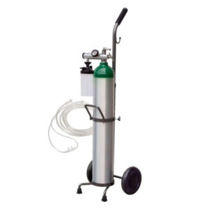 Cilindro de Oxígeno ME (679 L)+ Coche Porta Cilindro + Kit (Regulador Jocker, canula y vaso humidificador)